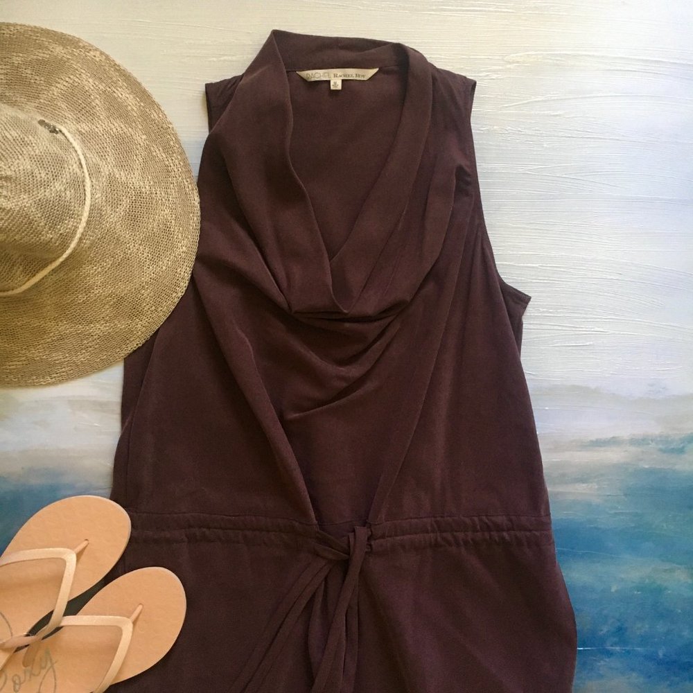 RACHEL Rachel Roy Silky Sleeveless Cowlneck Dress